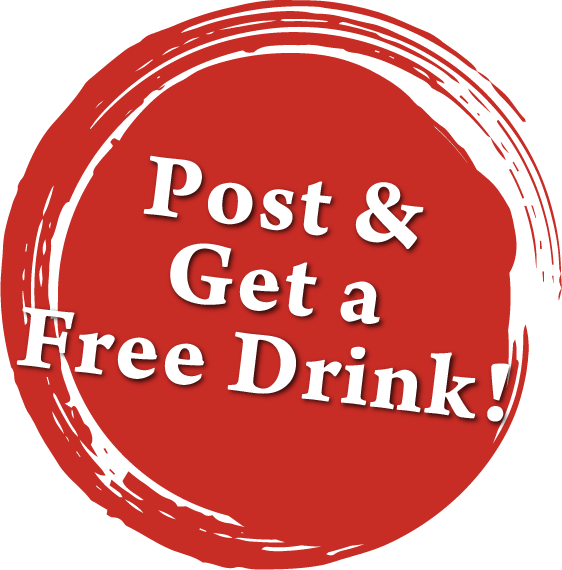 Post & Get a Free Drink!